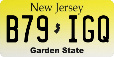 NJ license plate B79IGQ