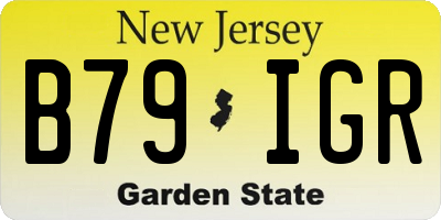 NJ license plate B79IGR