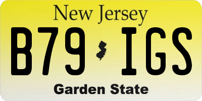 NJ license plate B79IGS
