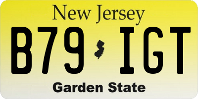 NJ license plate B79IGT