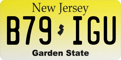 NJ license plate B79IGU