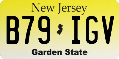 NJ license plate B79IGV