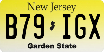 NJ license plate B79IGX