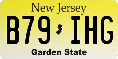 NJ license plate B79IHG