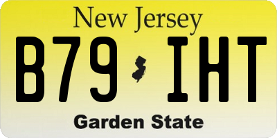 NJ license plate B79IHT