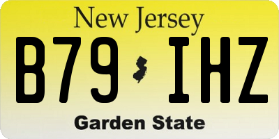 NJ license plate B79IHZ