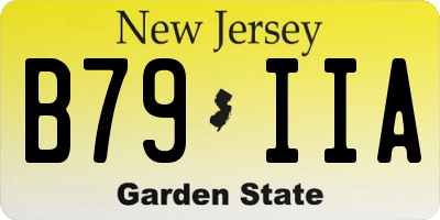 NJ license plate B79IIA