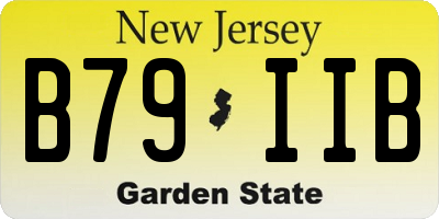 NJ license plate B79IIB