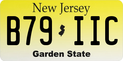 NJ license plate B79IIC