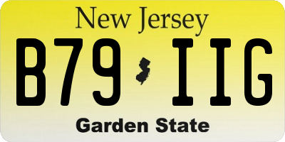 NJ license plate B79IIG