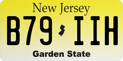 NJ license plate B79IIH