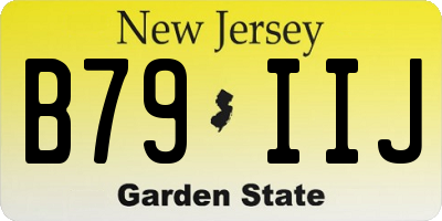 NJ license plate B79IIJ