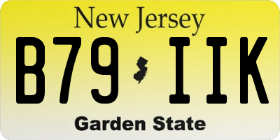 NJ license plate B79IIK