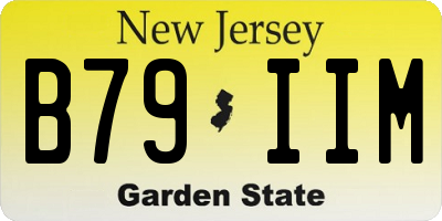 NJ license plate B79IIM