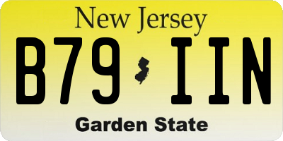 NJ license plate B79IIN