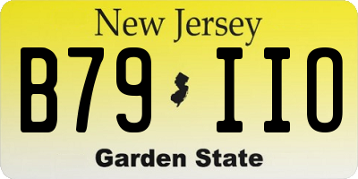 NJ license plate B79IIO