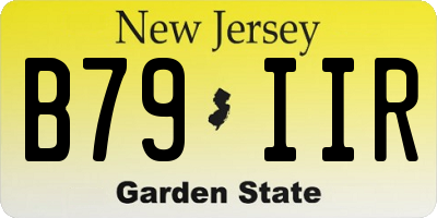 NJ license plate B79IIR
