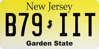 NJ license plate B79IIT
