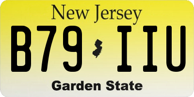 NJ license plate B79IIU