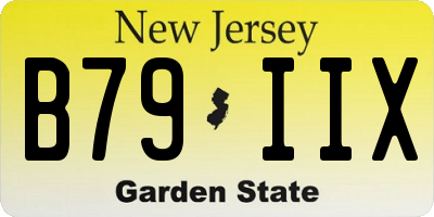 NJ license plate B79IIX