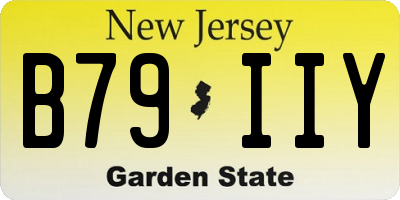 NJ license plate B79IIY