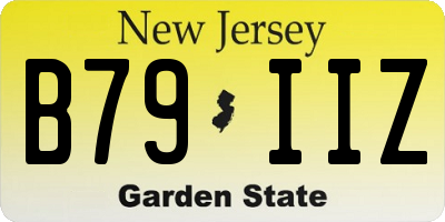 NJ license plate B79IIZ