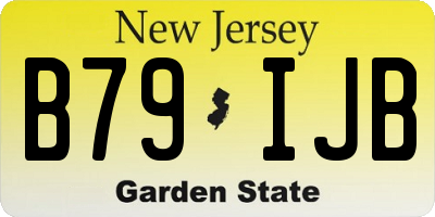 NJ license plate B79IJB