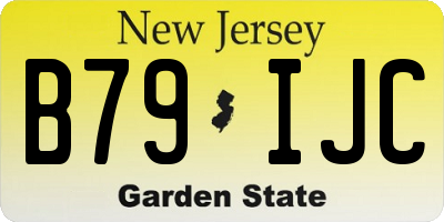 NJ license plate B79IJC