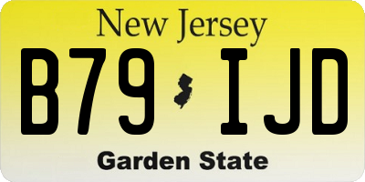 NJ license plate B79IJD