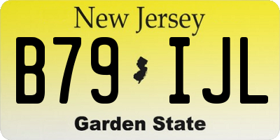 NJ license plate B79IJL