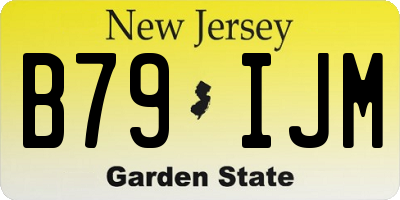 NJ license plate B79IJM