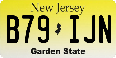 NJ license plate B79IJN