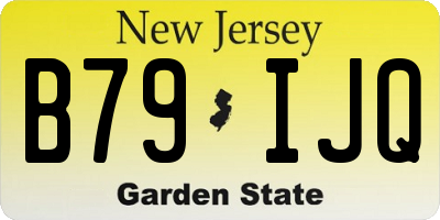 NJ license plate B79IJQ
