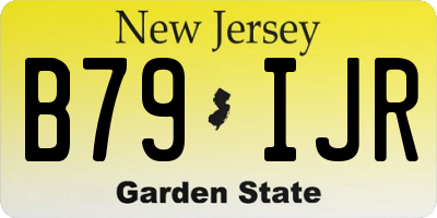 NJ license plate B79IJR