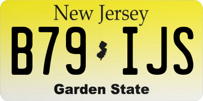 NJ license plate B79IJS