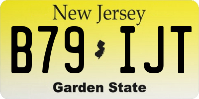 NJ license plate B79IJT