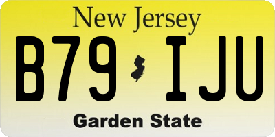 NJ license plate B79IJU