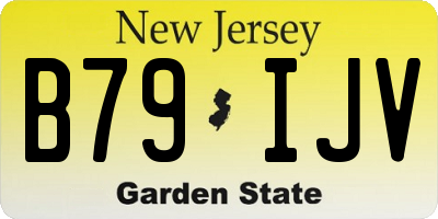 NJ license plate B79IJV