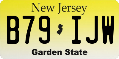 NJ license plate B79IJW