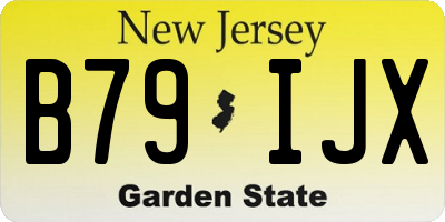NJ license plate B79IJX