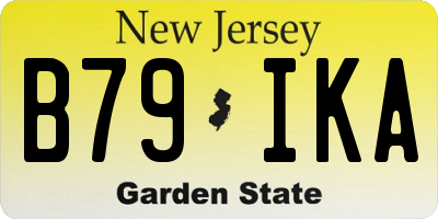 NJ license plate B79IKA
