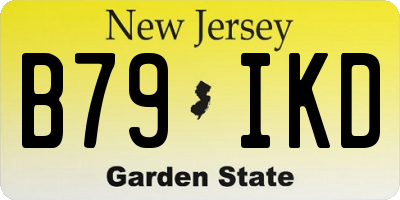 NJ license plate B79IKD
