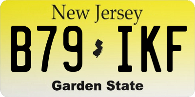 NJ license plate B79IKF