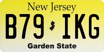 NJ license plate B79IKG
