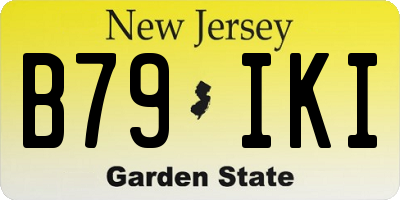 NJ license plate B79IKI
