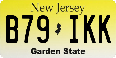 NJ license plate B79IKK