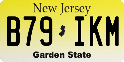 NJ license plate B79IKM