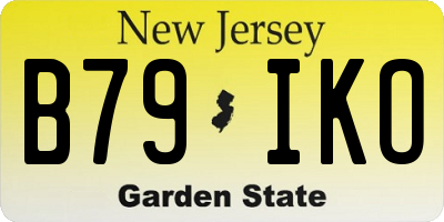 NJ license plate B79IKO
