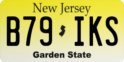 NJ license plate B79IKS