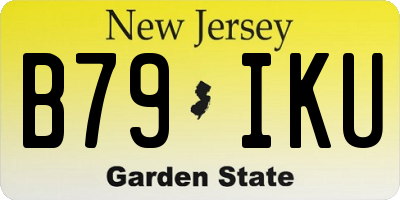 NJ license plate B79IKU